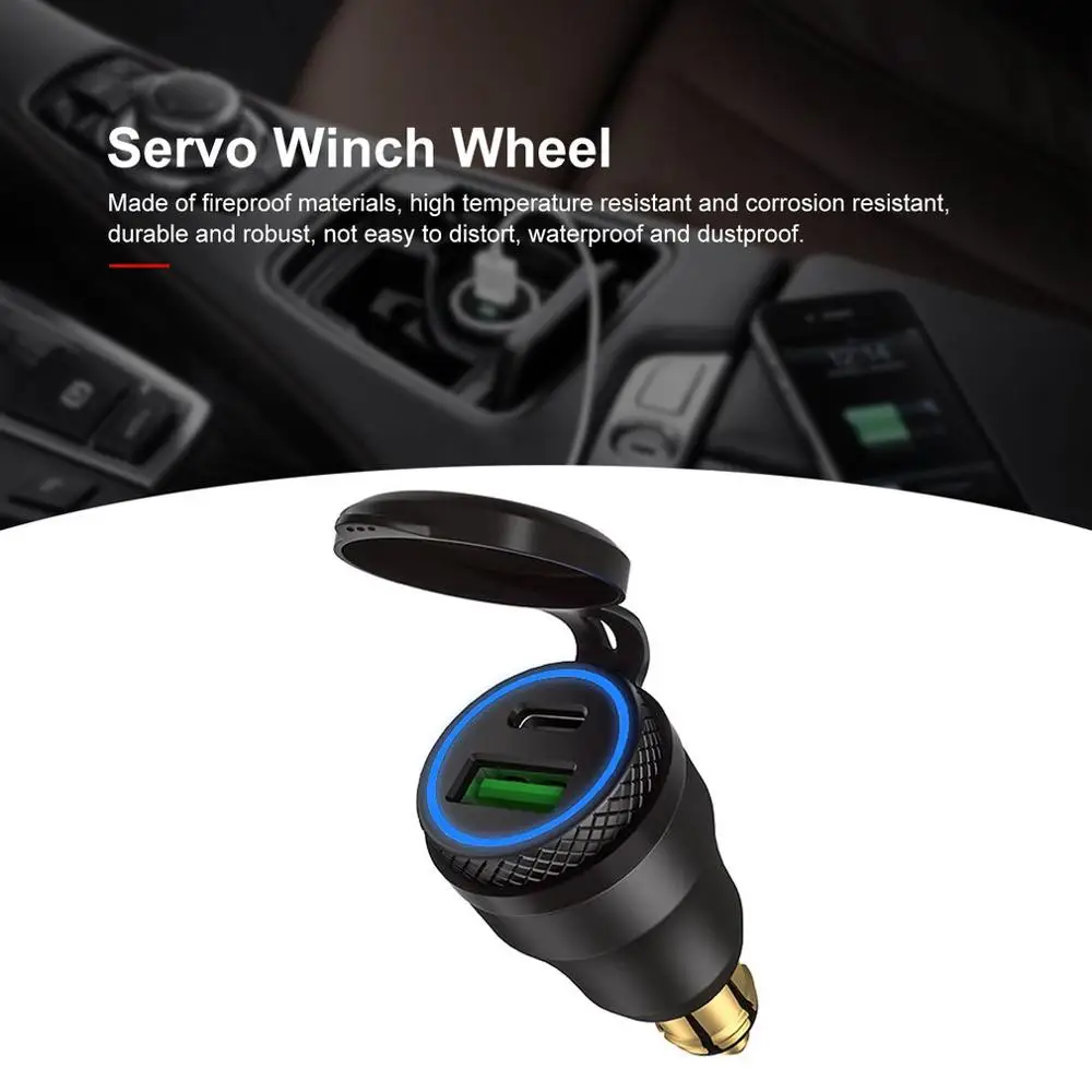12 V-24 V QC3.0 Тип usb C PD адаптер питания для быстрой зарядки Зарядное устройство Hella DIN ЕС розетка для поездок на мотоцикле DUCATI мотоцикл B8
