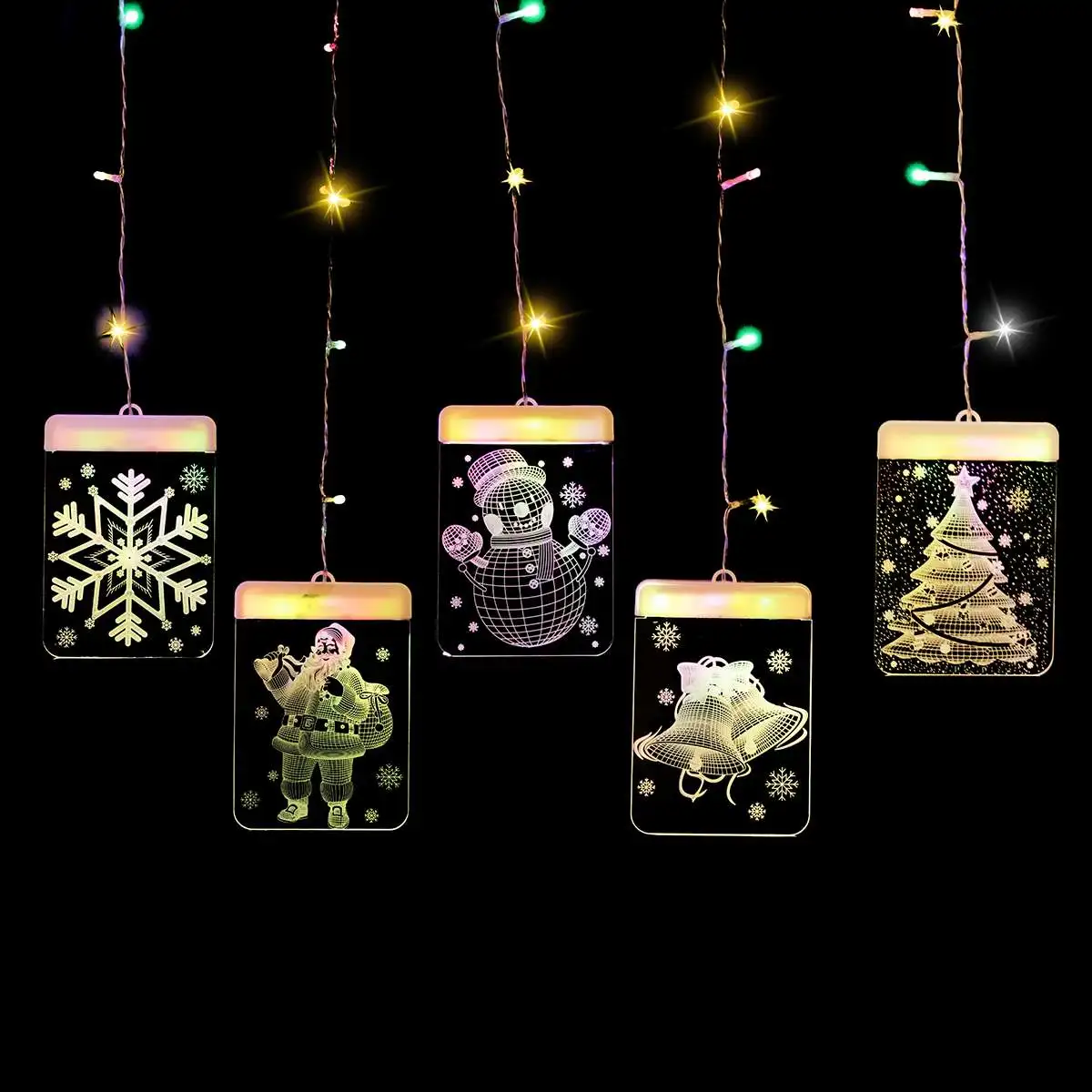 Christmas Decoration-Lamp Curtain-Light USB Colorful Warm White LED Star Light String Fairy-String-Lights