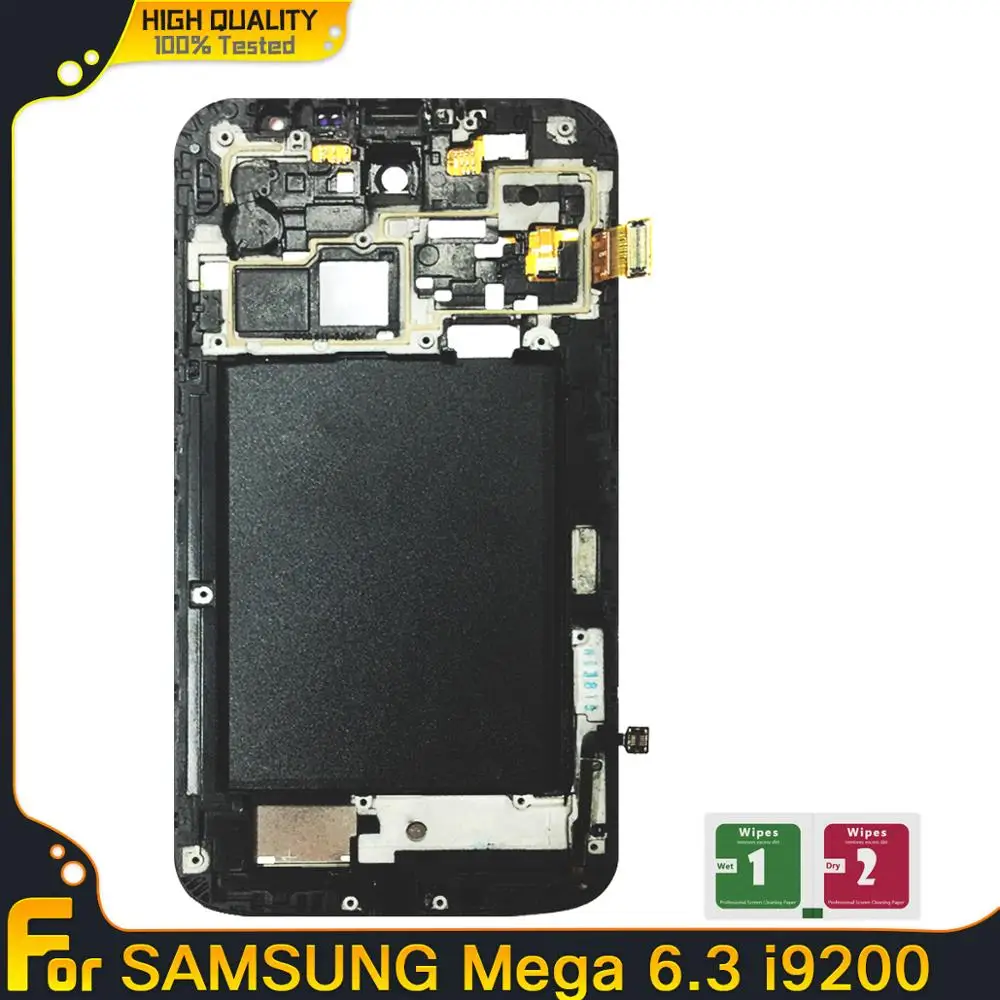 Новый Сменный ЖК дисплей с рамкой для Samsung Galaxy Mega 6 3 i9200 i9205 сенсорный дигитайзер в