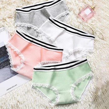 

Women Lace Panties Cotton Girls Briefs Breathable Underwear Lingerie Fashion Female Panties