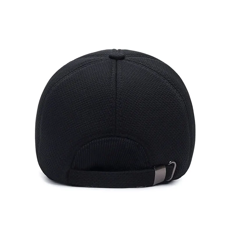 New Simple Outdoor Solid Men's Hat Thick Cap Winter Warm Hats Fashion Ear Protection Sports Baseball Caps for Men Wholesale