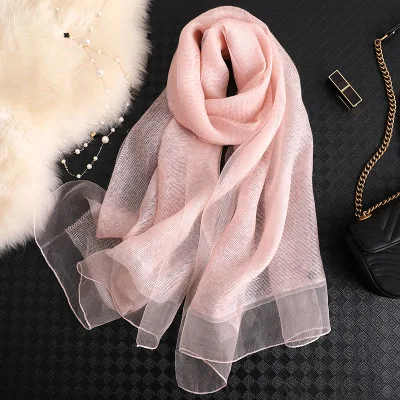 S-31 Light pink Модный Шелковый шерстяной шарф для женщин пашмины дамские шарфы шаль женские обертывания бандана шарф хиджаб принт мягкие пляжные палантины - Цвет: S-31 Light pink