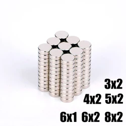 20 40 80pcs/Lot 4X2 6x2 5x2 6x1mm Magnet Hot Round Magnet Strong Magnets Super Rare Earth Neodymium Magnet 8x2