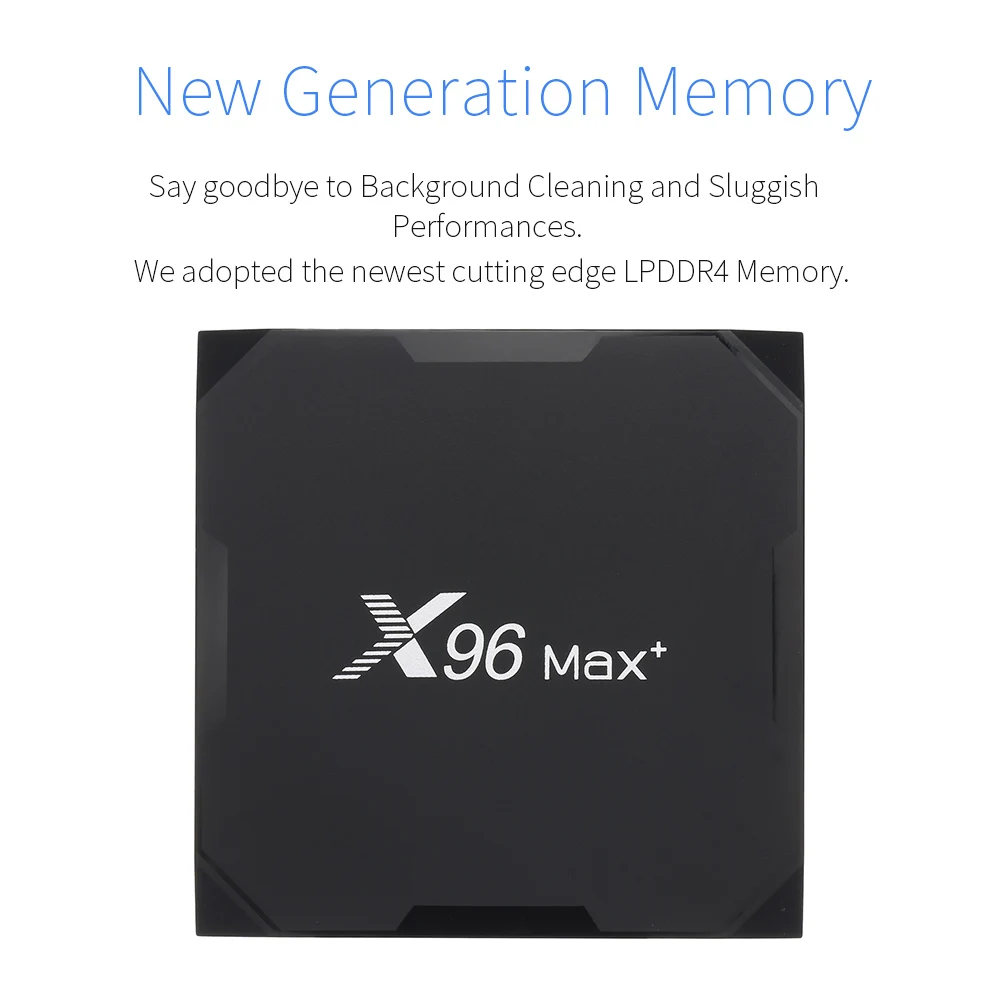 X96 Max Plus Смарт ТВ коробка S905X3 64-разрядным четырёхъядерным Чипсет Процессор Cortex-A55 Android 9,0 ТВ Декодер каналов кабельного телевидения 8K Media Player 2,4 г/5G Wi-Fi