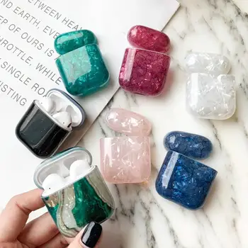 

Luxury Marble For Airpods Case Bluetooth Earphone Cute Silicone For Airpod 2 case Cover Headphone Charging Bag for air pods case