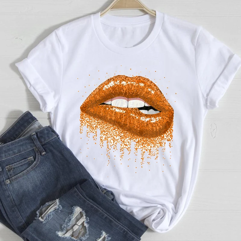 T shirts Women Make Up Crown Fashion 90s Trend 2021 Spring Summer Clothes Graphic Tshirt Top Lady Print Female Tee T Shirt