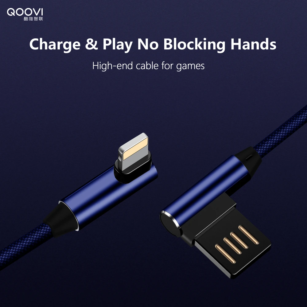 90 градусов зарядный кабель для iPhone HUAWEI mi samsung L Тип Нейлоновый Ga mi ng кабель