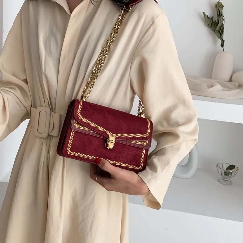  Scrub Leather Crossbody Bags For Women 2020 Chain Shoulder Messenger Bag Lady Travel Luxury Handbag - 4000166210159
