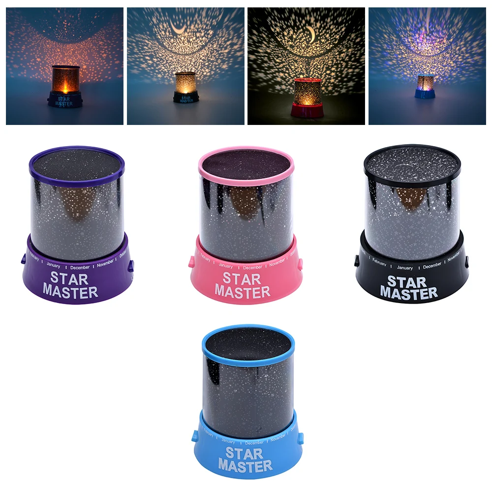 

Star Light Projector LED Night Star Moon Master Children Kid Baby Romantic Colorful Decor Battery Projection Lamp Halloween Xmas