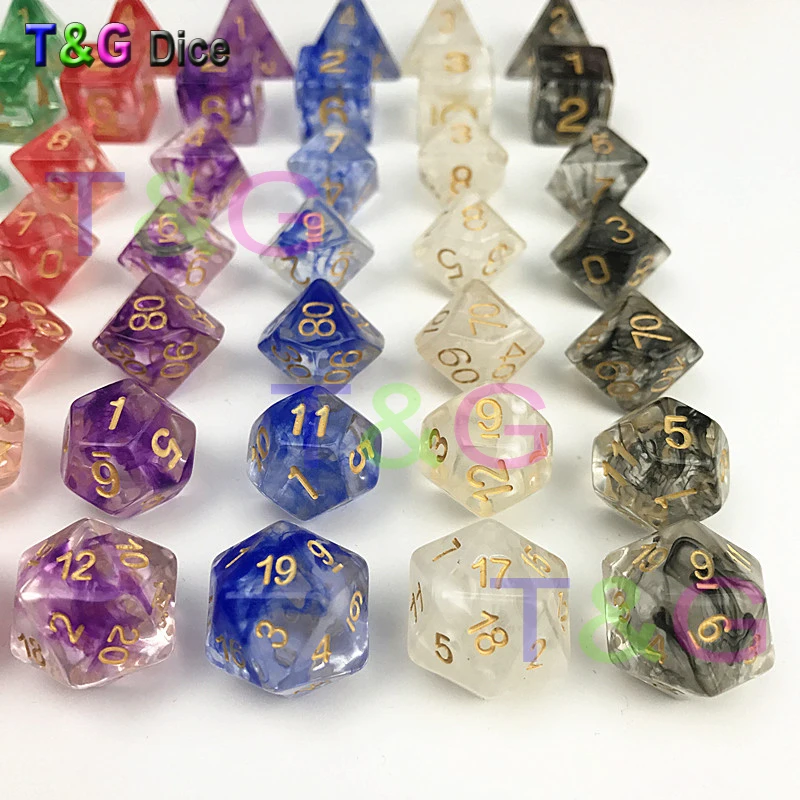 Новый Набор из 7 многогранных туманностей для игры DnD plus|dice colors|dice cableset office |