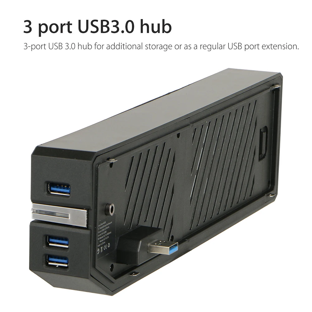  Unidad de disco duro externa USB3.0 adaptador de banco de datos de memoria de expansión hub adaptad