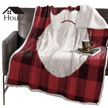

BIGHOUSES Throw Blanket Santa'S Beard Blankets Fleece Blankets Winter Blanket Personalized Blankets Bedclothes
