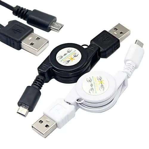

Retractable Micro USB A to USB 2.0 B Male Cable Sync Data Charger for Android