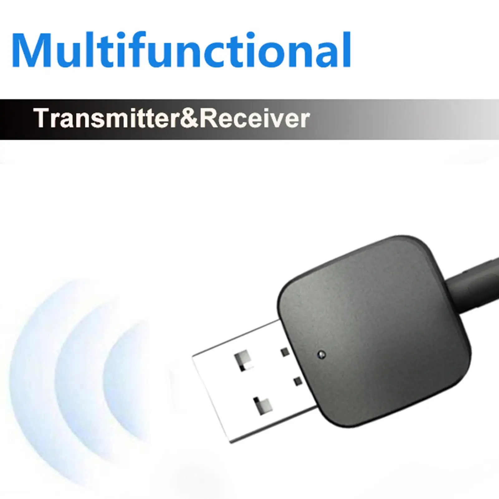 

KN324 2 in 1 Car Bluetooth 5.0 Audio Receiver Transmitter Stereo Music Adapter Multifunctional Portable Bluetooth Car Adapter