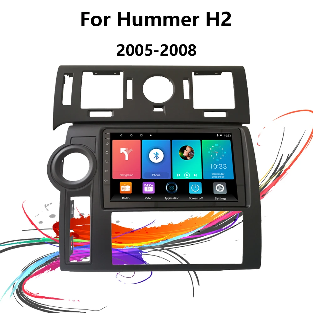 Автомагнитола easteregg 9 дюймов 2 Din Android для Hummer H2 2005-2008 Wi-Fi GPS-навигация FM Bluetooth
