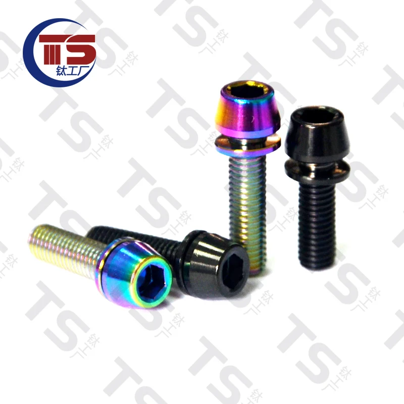

Самонарезающая Фланцевая головка TS Titanium M5/M6X15/20/25 мм из титанового сплава, декоративные винты для мотоцикла, велосипеда, автомобиля, оболочки, пять цветов (1 шт.)