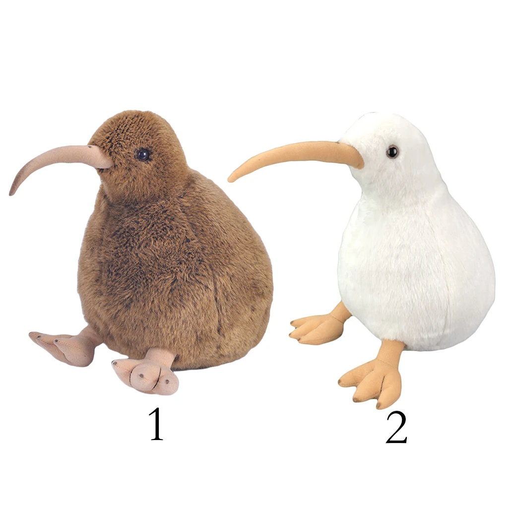 Kiwi Bird, Plush Toy, Lifelike Brown/White Kiwis Plush Toys Lovely Bird Stuffed Animals Toys Birthday Gift 11 inch