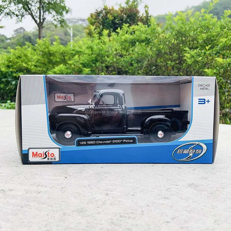 Maisto 1:25 1950 Chevrolet 3100  Pickup black simulation alloy car model crafts decoration collection toy tools gift