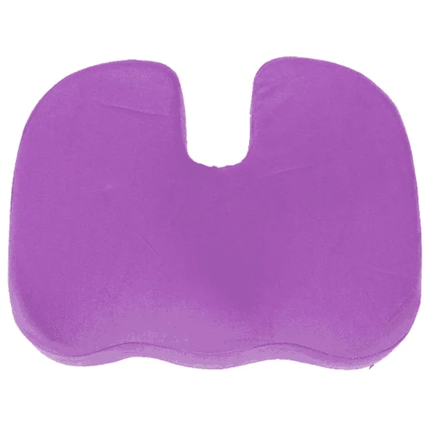 Car Office Massage Cushion Travel Seat gel Cushion Coccyx Orthopedic Memory Foam U Seat Massage Chair Cushion Pad - Цвет: purple