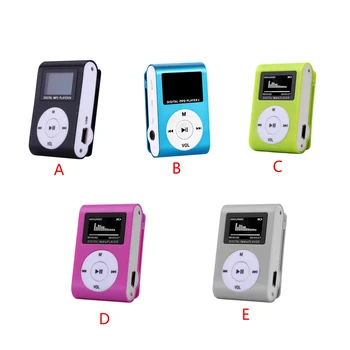 LCD 화면이 있는 휴대용 미니 MP3 플레이어, 메탈 클립, 뮤직 비디오 3, 5mm 인터페이스 디스플레이, 스포츠 러닝, 릴랙스