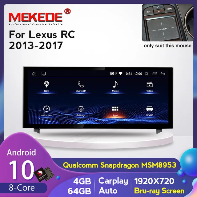 Mekede Android 10 0 4 64g Car Radio Multimedia Video Player For Lexus Rc F Rcf Rc200t Rc350 2013 2017 Car Unit Gps Navi Carplay Car Multimedia Player Aliexpress