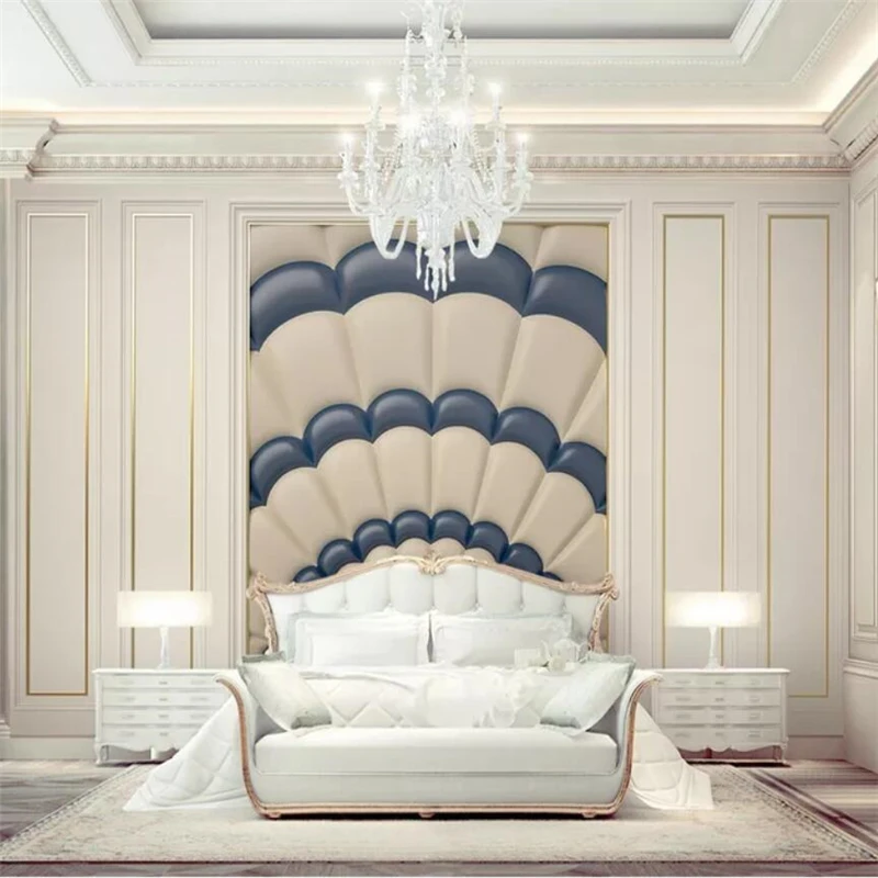 

Drop Shipping Custom Wallpaper 3d Simulation Leather Abstract Petals Soft Bag Wall Painting Papel De Parede 3d Wallpaper
