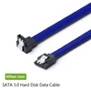 Lingable SATA 3.0 III Right Angle 90 Degree SATA3 7pin Data Cables 6Gb/s SSD Cable HDD Hard Disk Drive Cord with Nylon Sleeved ► Photo 3/6