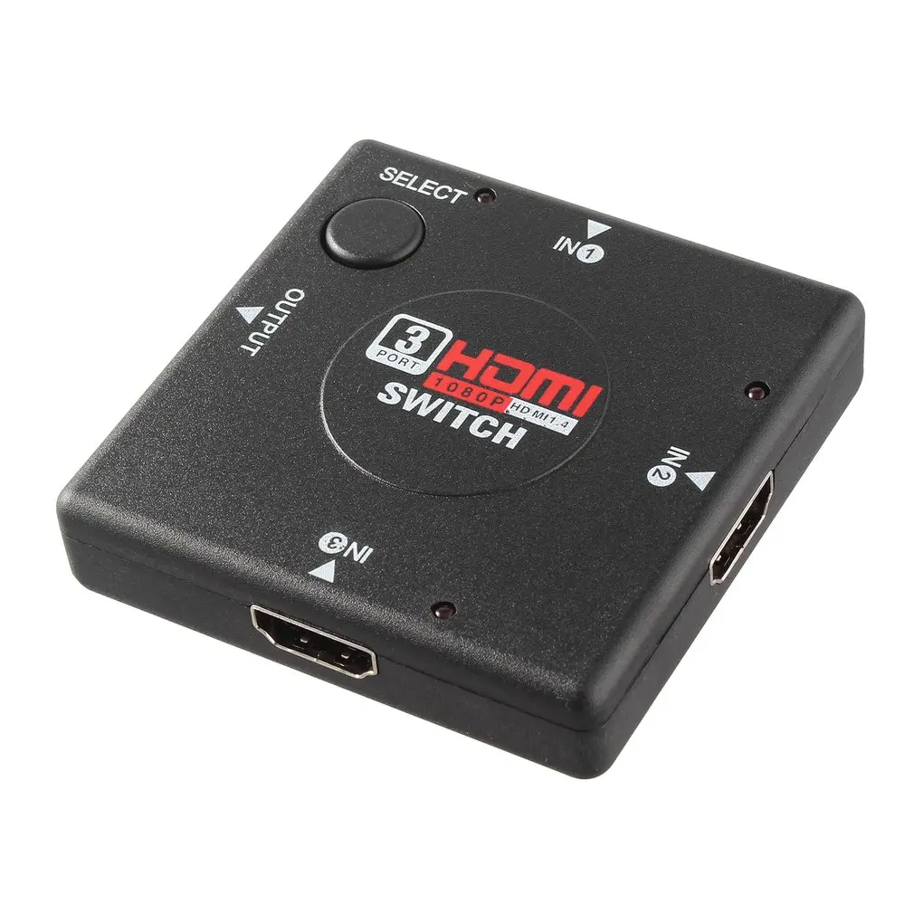 Мини 3 переключателя высокой четкости порта HDMI сплиттер HDTV HD DVD 1080P Vedio адаптер