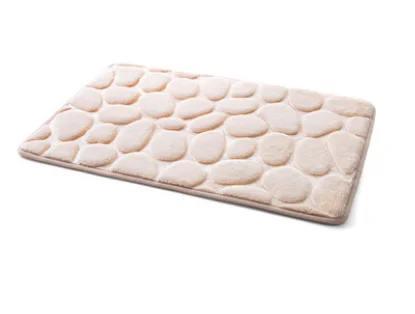 beige 40*60 см коралловый флис ванная комната пены памяти коврик комплект Туалет шаблон для ванной нескользящие коврики напольный ковер набор матрас для декора ванной комнаты - Цвет: beige