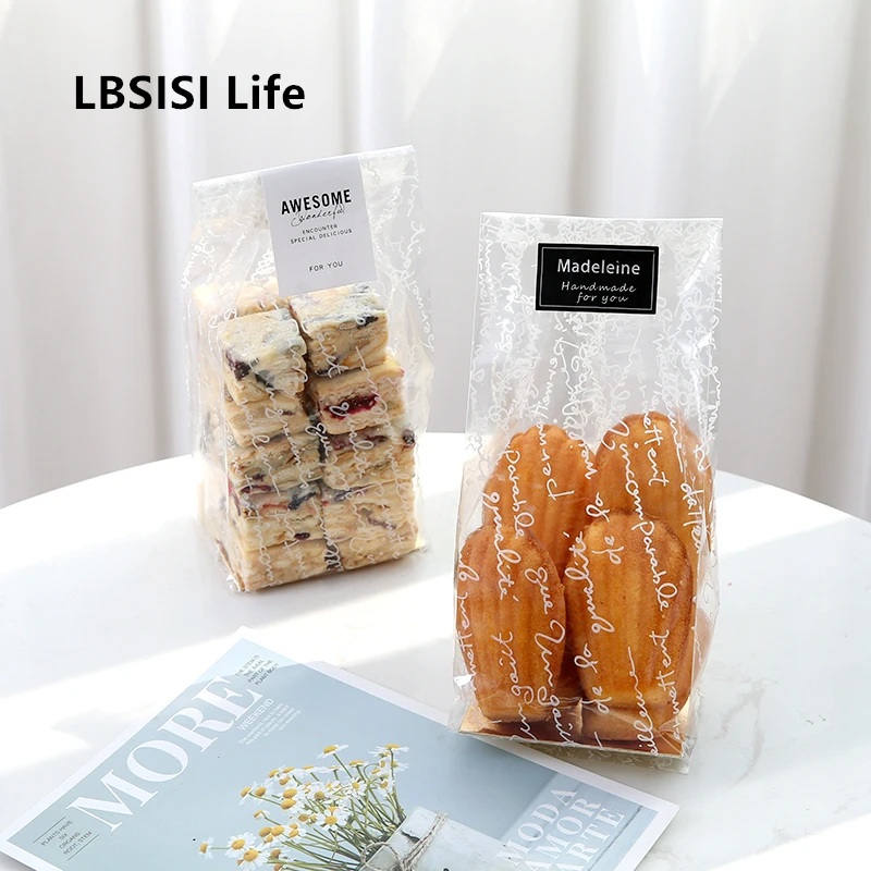 Gift-Bag Self-Stand-Holder Biscuit Cupcake Cookie Hand-Made Wedding-Candy Plastic Christmas