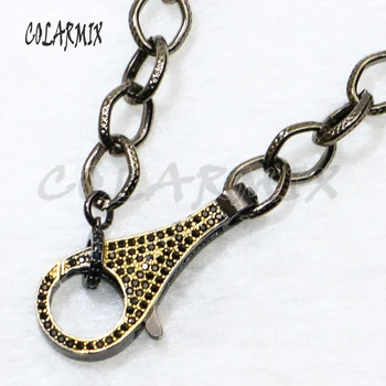 

3 Pcs Cinnamon necklace Zircon Buckle clasp jewelry Accessories for jewelry making Color retention chain necklace lady50116