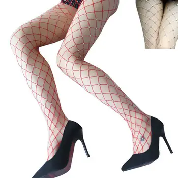 

Sexy Women Fishnet Tights Hollow Mesh Net Pantyhose High Waist Tights Thigh Long Night Club Party Modern Lady Star Panti Hose
