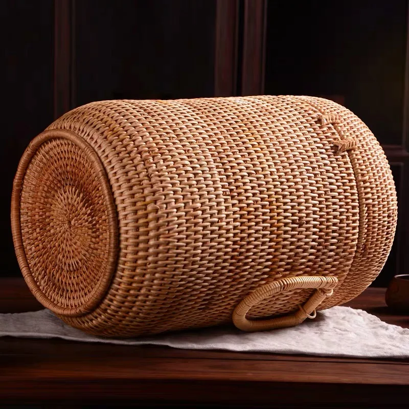 100% handmade Multifunction Rattan storage box organizadores for sundries jewelry tea ornaments food storage container organizer