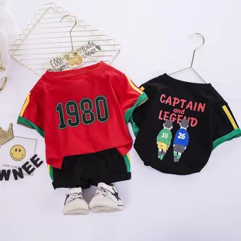 

Baby Boys Clothes Sets Children Clothing Summer Tracksuit for Boys Sport Suits Short Sleeve Letter T Shirt Costume Kids Clothes