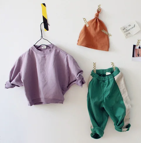 2018 осенний наряд новая детская одежда милая хлопковая ФЛИСОВАЯ ФУТБОЛКА для