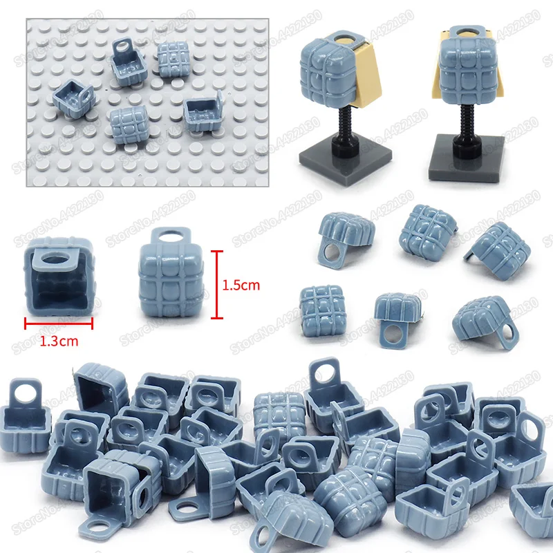 

Military Backpack Equipment Building Blocks Ww2 Set Army Soldier Figures Battlefield Material Child Christmas Birthday Gift Toys