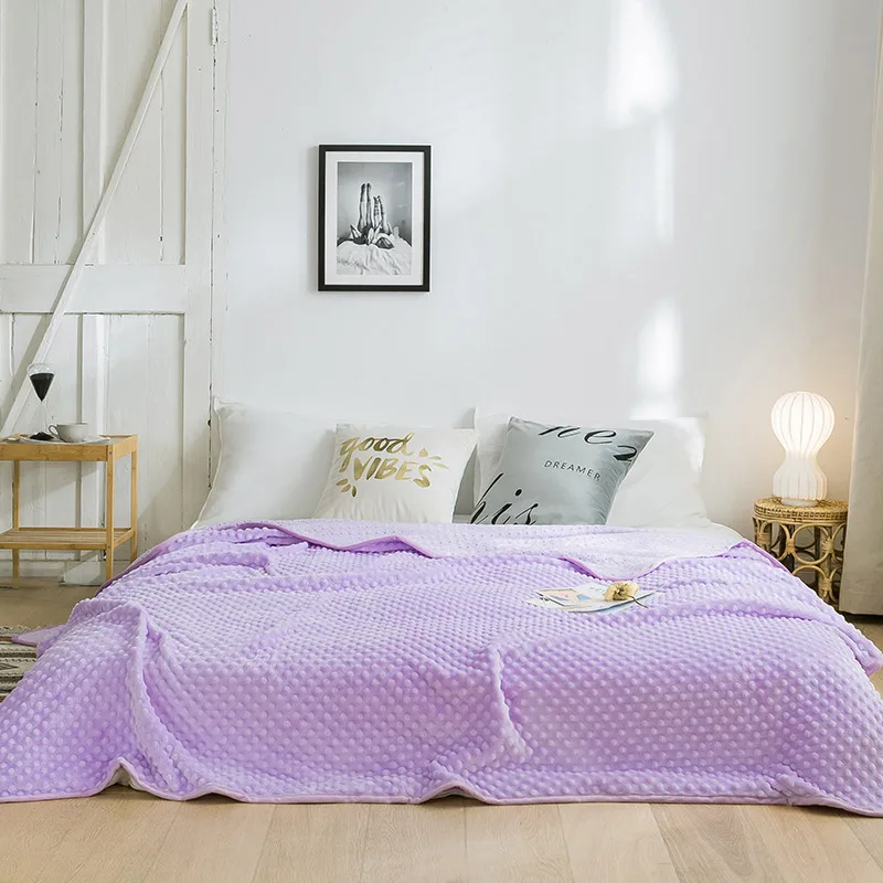 LREA фланель кораллового цвета флис теплое одеяло пледы на кровать/диван/массажное кресло/Самолет украшения одеяла 6 чистых цветов пузырь