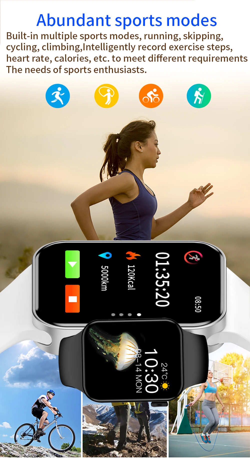 IWO T100 Plus Smart Watch Series 7 Heart Rate Monitor 2021 Smartwatch Men Women Fitness Tracker Bracelet For Android IOS Iphone