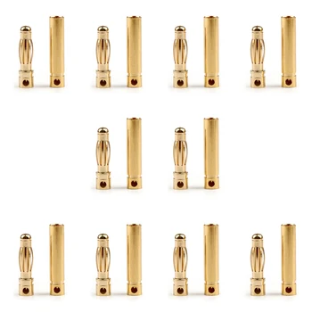 

Artudatech 40Pairs 4mm Banana Plug Pin Bullet Connector Copper For RC Battery Motor Male+Female Jack Parts