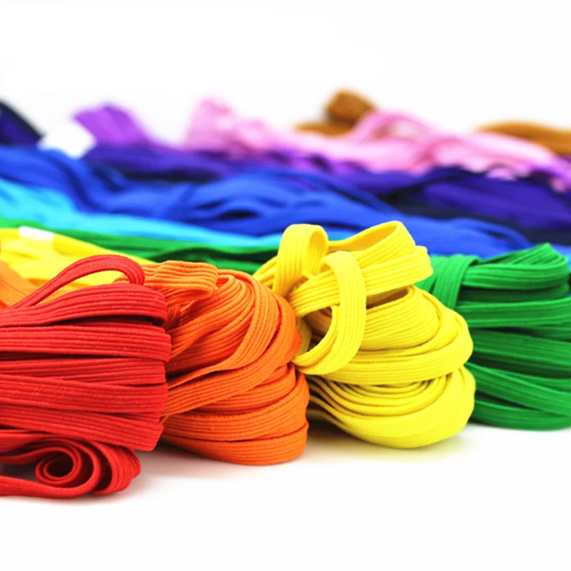 5 yardas 6mm elástico bandas cuerda de caucho Cintas de Pelo de correa, cinta cintura zapatos cinturón de accesorios de prendas de vestir
