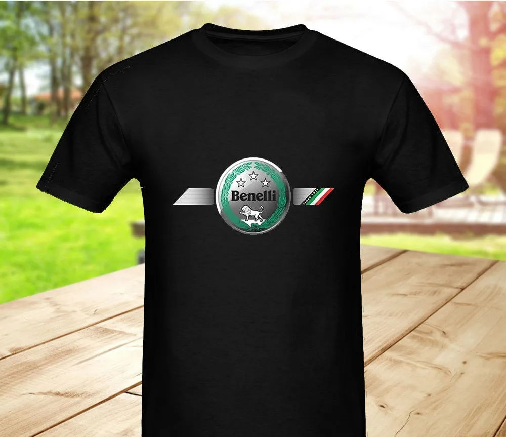 Men T Shirt Benelli Logo Short Sleeve Shirts Funny Novelty Tshirt Women 2020 High quality Brand shirt Casual s | Мужская одежда