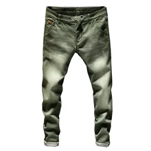 Весенне-осенние мужские эластичные хлопковые Стрейчевые джинсы, свободные джинсовые брюки, мужские брендовые модные потертые джинсовые штаны