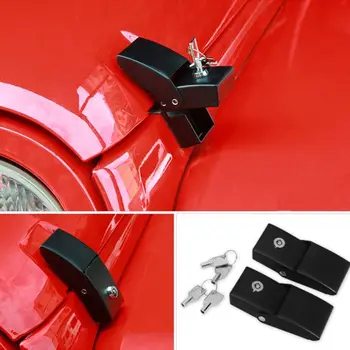 

Engine Bonnets Hood Lock For Jeep Wrangler JK 2007-2017 Metal with Key Pattern Design Hood Lock For Wrangler Car Hood Lock