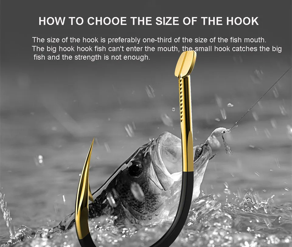 Description Picture 6 of itemWALK FISH 20PCS Fishing Hook Single Fishhook Fishing Accessories Supplies Lures Carp Fishing Tackle Barbed Colored Tungsten