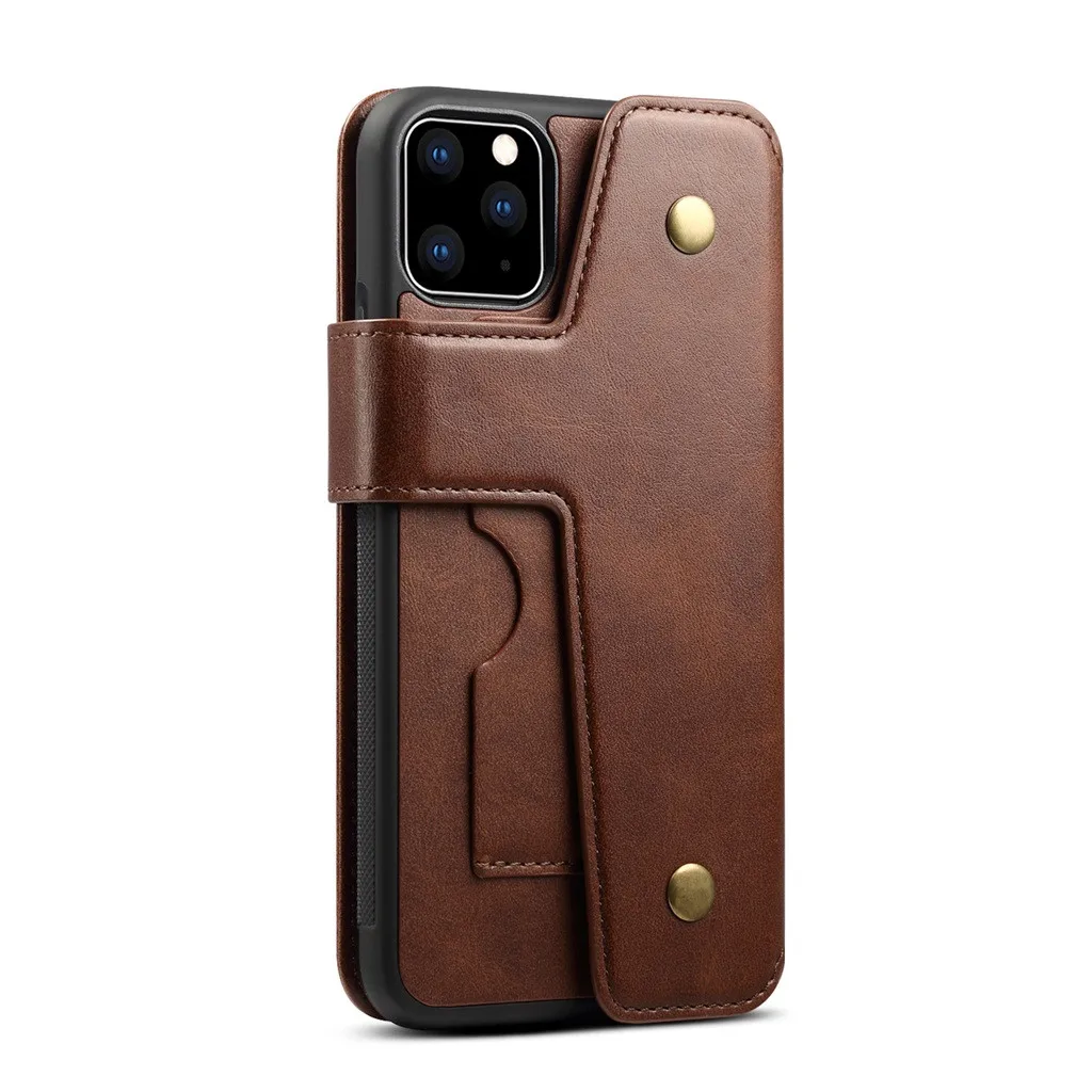 Для iPhone 11 Pro Max тонкий кожаный бумажник с откидной крышкой силиконовый прозрачный чехол для карт чехол для телефона s для iPhone 11 Pro Max