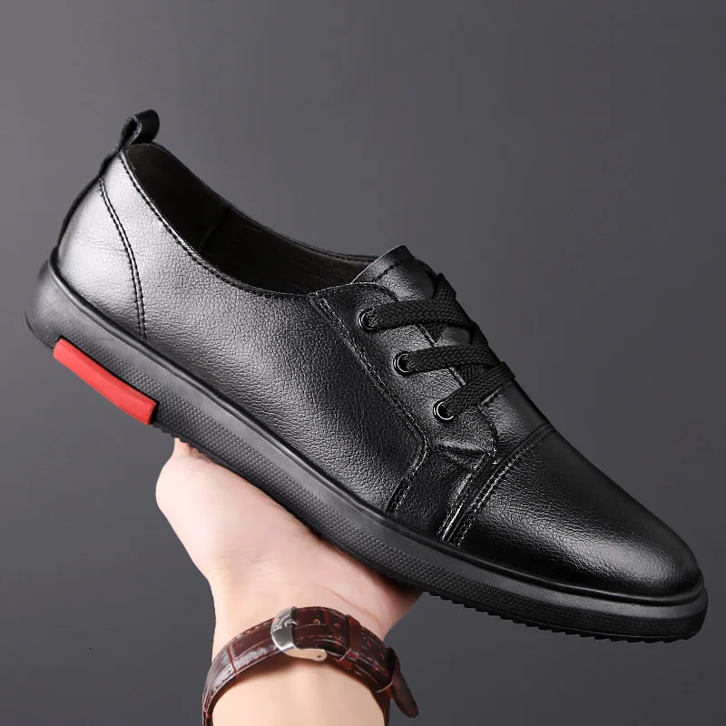 

Men Shoes British genuine Leather Business Driving Casual Lace Up Breathable Outdoor Comfy Fashion Spring Autumn Soft boat shoes