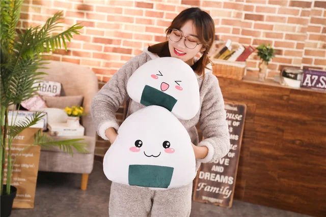 30/40/50cm Soft Cushion Stuffed Food Plush Toy Kawaii Japanese Sushi Rice Ball Plush Pillow Cute Dumpling Doll Lovely Gifts 2