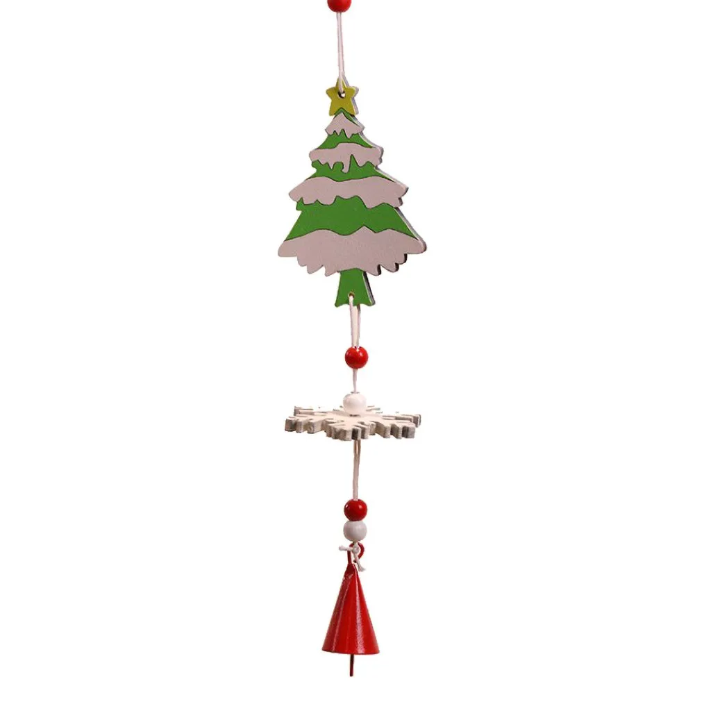 1 шт., рождественская подвеска, деревянный декор, Рождественский колокольчик, струнный дом, креативная Рождественская елка, Санта Клаус, снеговик, лось,, A30912 - Цвет: B