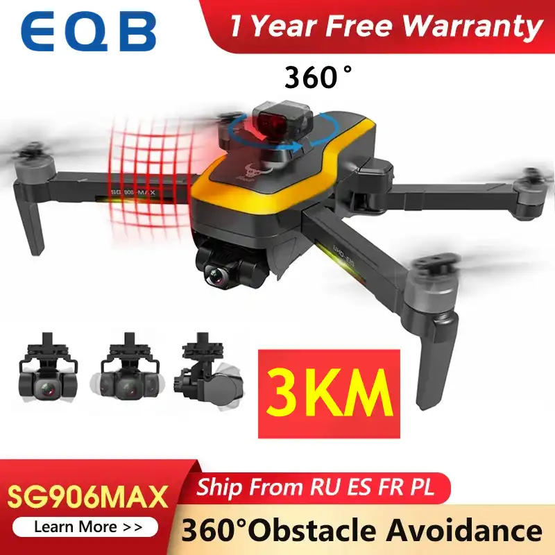 Квадрокоптер EQB SG906 MAX профессиональный с камерой и 3 осевым шарнирным подвесом 4K HD
