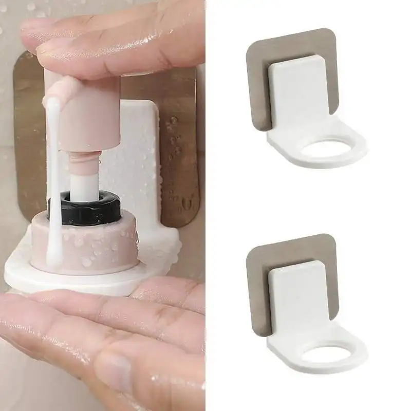 

1pcs PP material Wall Mounted Shampoo Hook Hand Soap Bottle Hanging Hook for bathroom hook rack suction
